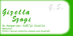 gizella szogi business card